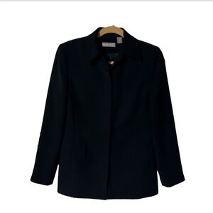Kate Hill Blazer Dark Navy Blue and Red Pinstripe Size 4